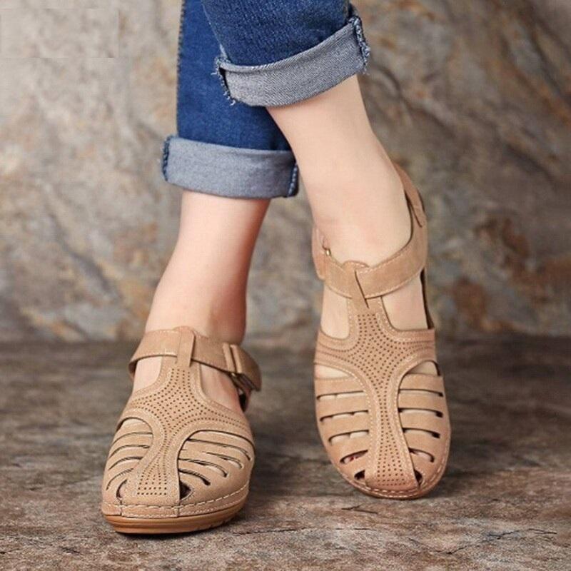 👡Prémium könnyű bőr szandál – Ortopédikus, kényelmes, stílusos✨🎁