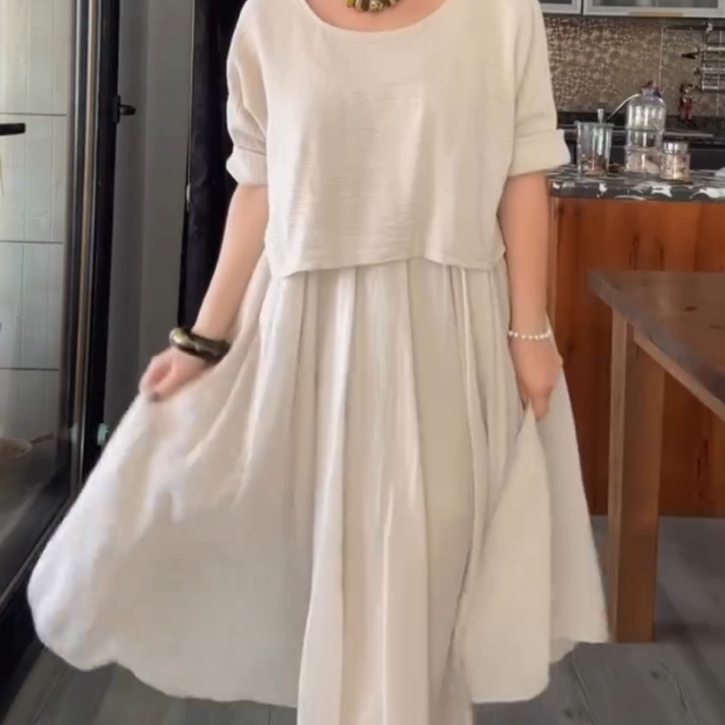 【S-5XL】👗Egyszínű hosszú szoknya szett