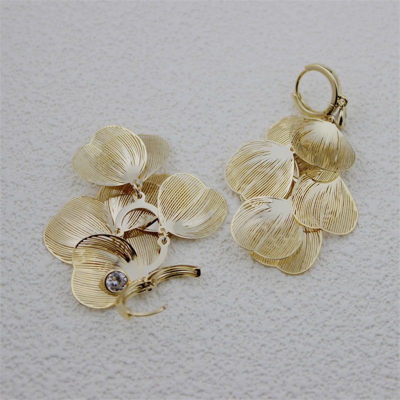 🍀Női fülbevaló levél alakú medállal