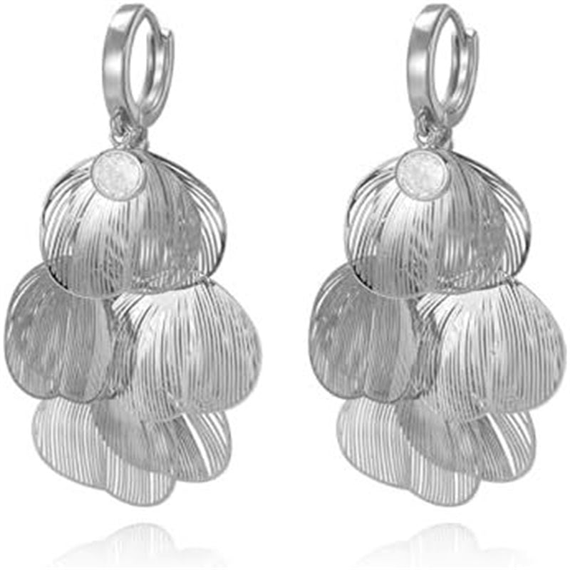 🍀Női fülbevaló levél alakú medállal