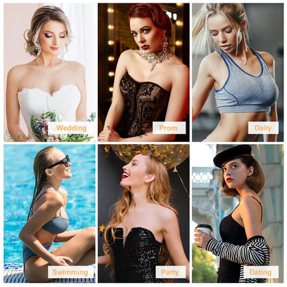 💖【1 +1 ingyenes】👙 Öntapadós melltartók láthatatlan ráncokkal