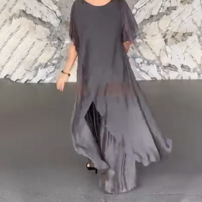 🛍️✨ Női szett, amely egy szabálytalan blúzból és egy könnyű nadrágból áll