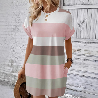 👗Lezser női ruha kerek nyakkivágással