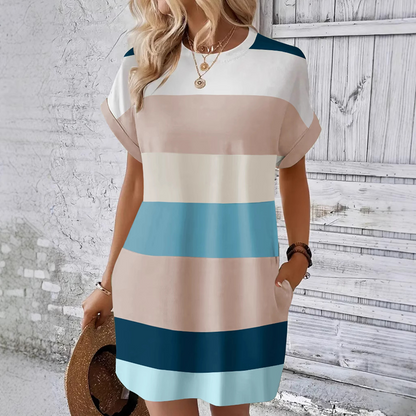 👗Lezser női ruha kerek nyakkivágással