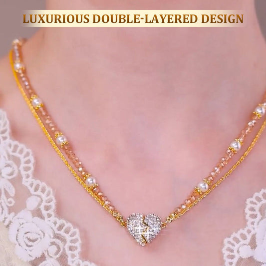 ⏳Korlátozott ideig érvényes különleges ajánlat⏰Párosító nyakláncok szív alakú, mágneses medállal💖