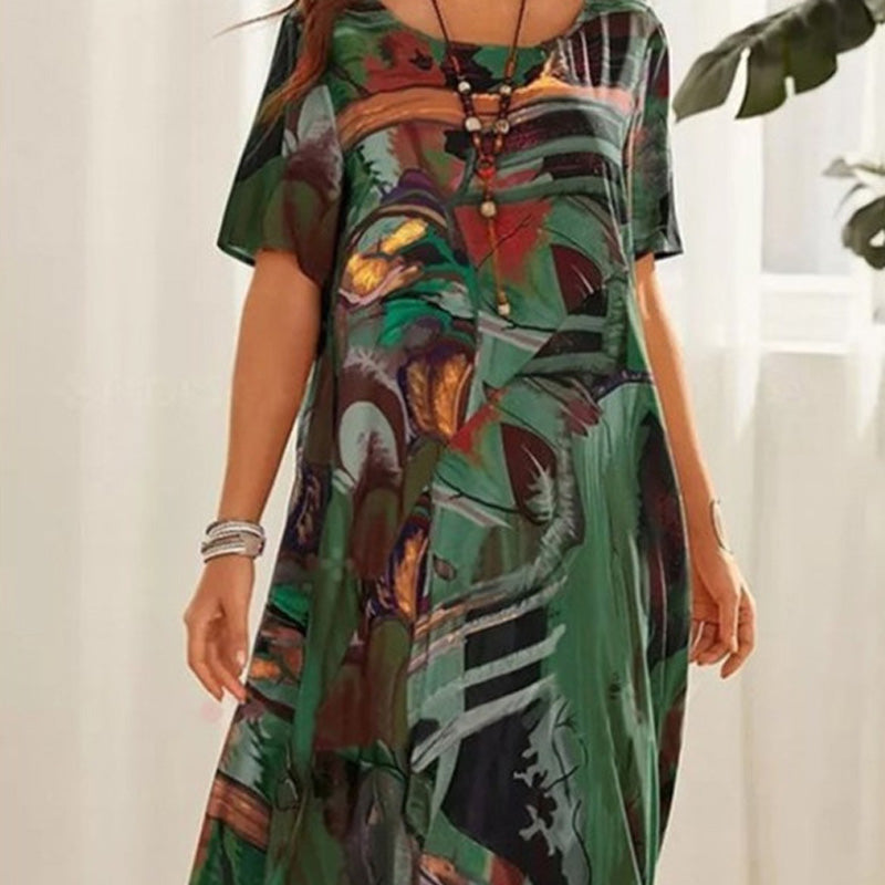 [S-5XL]✨Légszerű ruha élénk, trópusi színekben