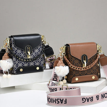 Divatos bőr női crossbody táska