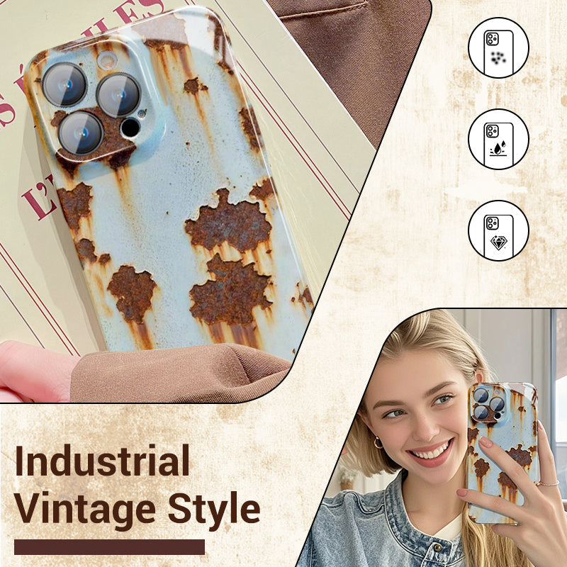 Vintage rozsda kemény tok iPhone-hoz