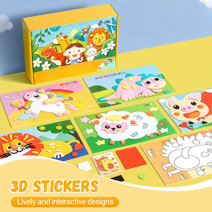 🧩🎨Gyerekek számára készült DIY 3D EVA matricás kézműves foglalkozás🎁