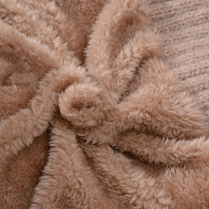 🔥Új ajánlat – stílusos, vastag kötött téli sapka – meleg arcvédővel és sállal