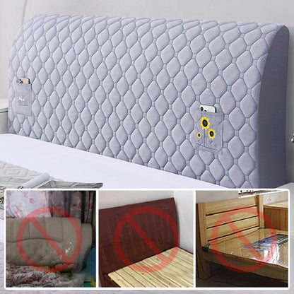 💥 Rugalmas, kárpitozott fejtámla huzat🛏️