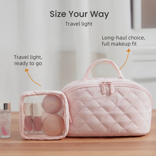 💗Nagy, tágas kozmetikai táska fogantyúval