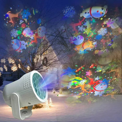 🔥✨Karácsonyi mintás USB LED projektorfény