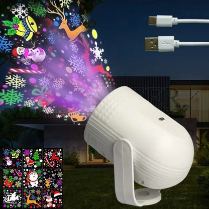 🔥✨Karácsonyi mintás USB LED projektorfény