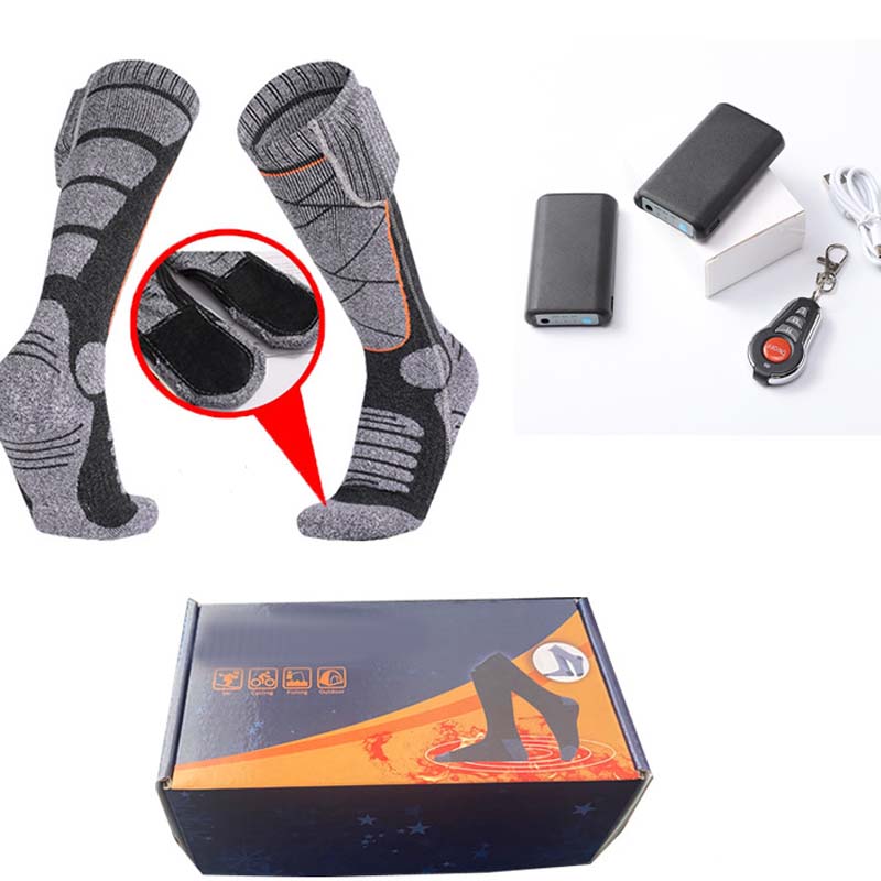 Mosható, fűthető zokni 4000 mAh-s akkumulátorral, nőknek és férfiaknak