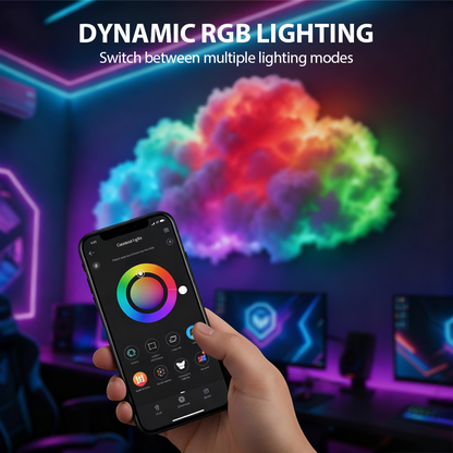 ⚡☁️ ️Saját készítésű USB-s Thundercloud LED fénydekoráció ✨🌈