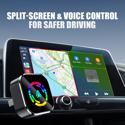 2 az 1-ben vezeték nélküli adapter iPhone és Android Auto eszközökhöz