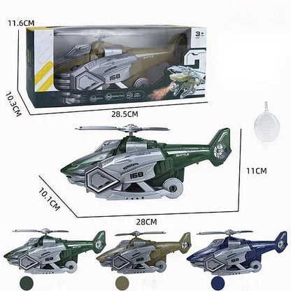 Forró akció LED átalakuló dinoszaurusz helikopter játék