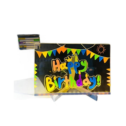 🔥👨‍🎨 Radírozható világító akril rajztábla állvánnyal 🎨✨