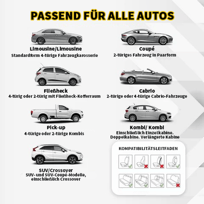 🚗 Lélegző és csúszásgátló pamut autóülés huzatok | Egész évben kényelmes, univerzális méret