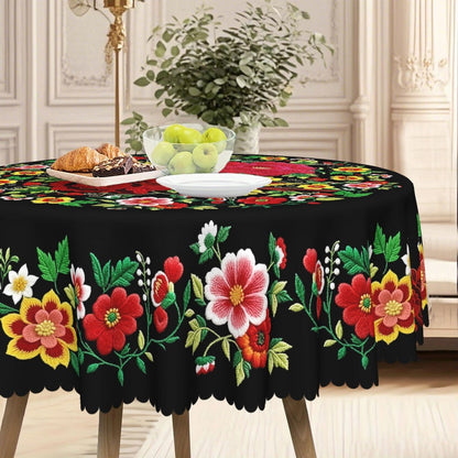 💖Luxus jacquard terítő színesben, hullámos szegéllyel