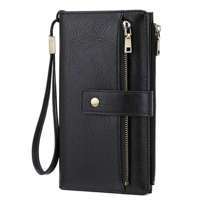 👛Retro stílusú, RFID-blokkolós, háromrészes női pénztárca