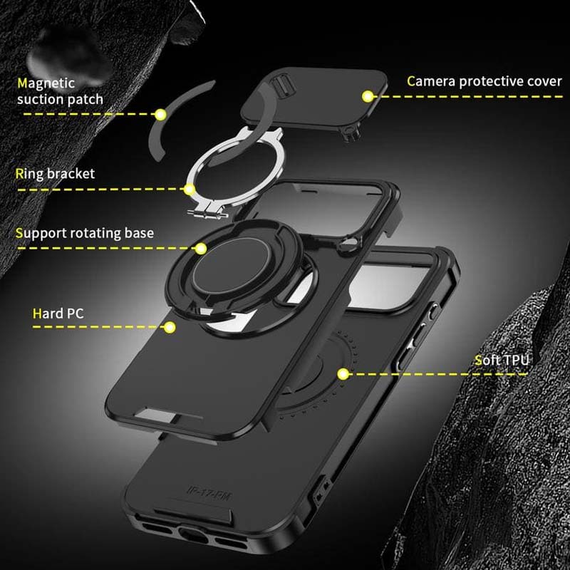 🔥Mágneses telefontok gyűrűs állvánnyal iPhone-hoz✨