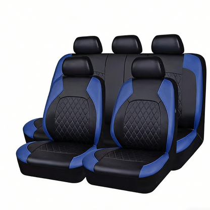 9 darabos bőr autóüléshuzat-készlet – Univerzális, prémium védelem! 🚗✨