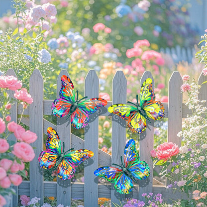🦋 Fémből készült, pillangó alakú faldekoráció ✨——🌳 Kültéri dekoráció