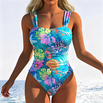 🌊👙 Modern Mintás Női Egyrészes Fürdőruha