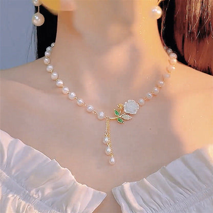 ✨ Díszítsd magad eleganciával - Gyöngy és cirkónia nyaklánc ajándékdobozban - fizetés utánvétesen 💎