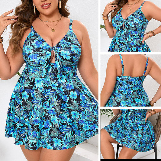 🌸👙 Plus size virágmintás fürdőruha – elegáns stílus és kényelem a strandon