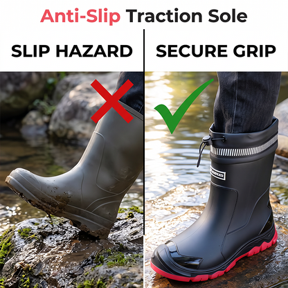 Vízálló, félvádrávégig érő esőcsizma férfiaknak és nőknek🌧️👢