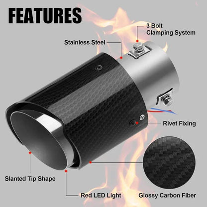🚗 Univerzális LED-es autó kipufogóvég – 🌟 Élénk, egyedi megvilágítás és zökkenőmentes, stílusos éjszakai autózás 🛠️✨