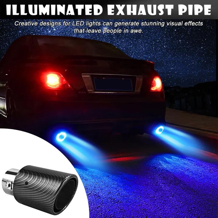 🚗 Univerzális LED-es autó kipufogóvég – 🌟 Élénk, egyedi megvilágítás és zökkenőmentes, stílusos éjszakai autózás 🛠️✨