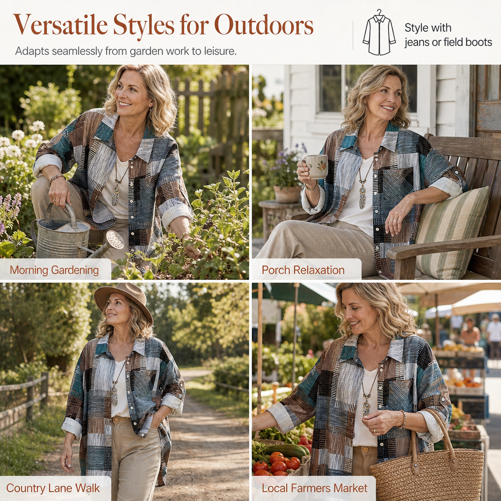 Laza szabású kockás hosszú ujjú ing plus size napvédelem felsőruházat tavaszra és őszre
