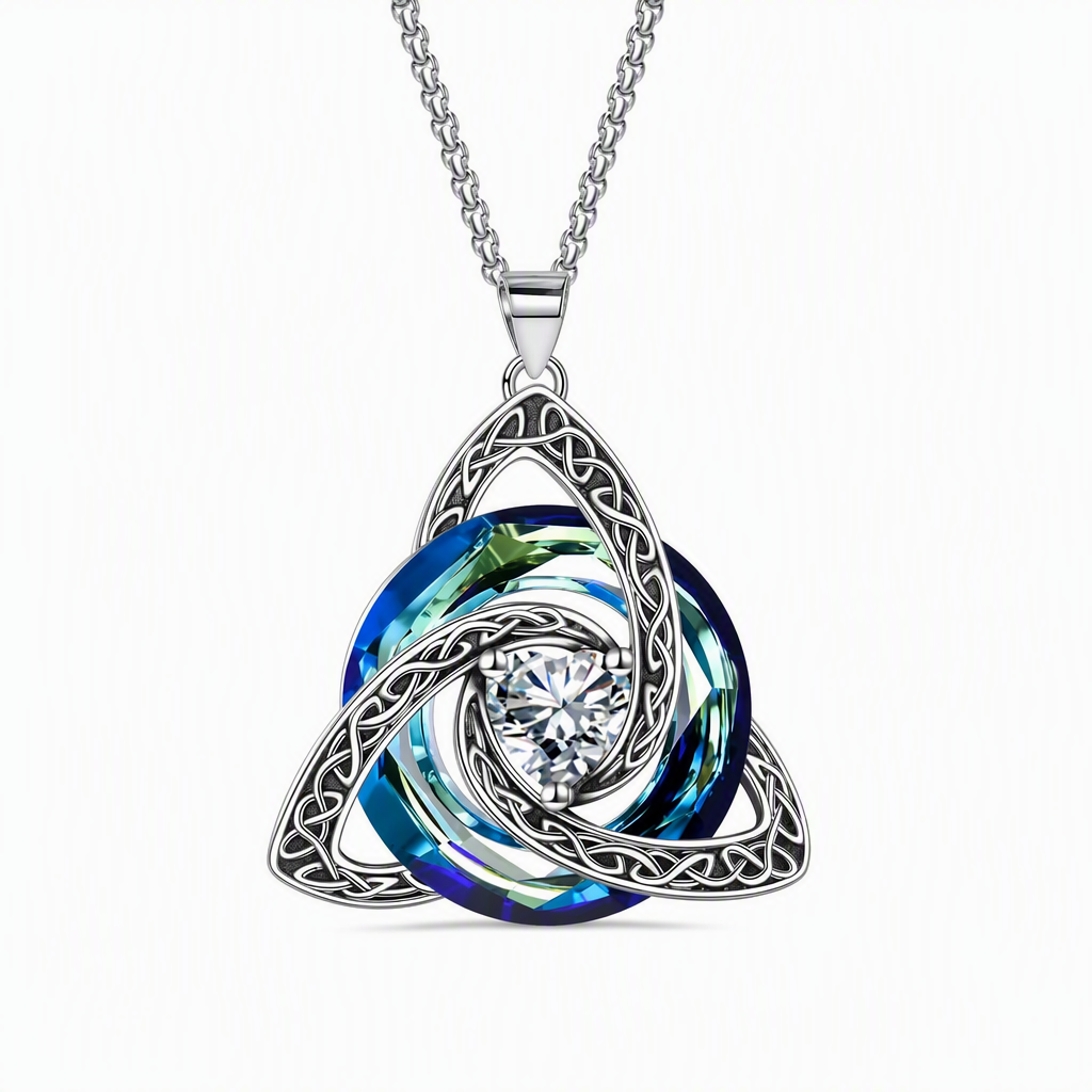 💎 Keltikus csomós nyaklánc – szív alakú cirkónia, 12 színben, állítható hosszúságú. Egy elegáns ajándék a kedvesednek! ✨💖