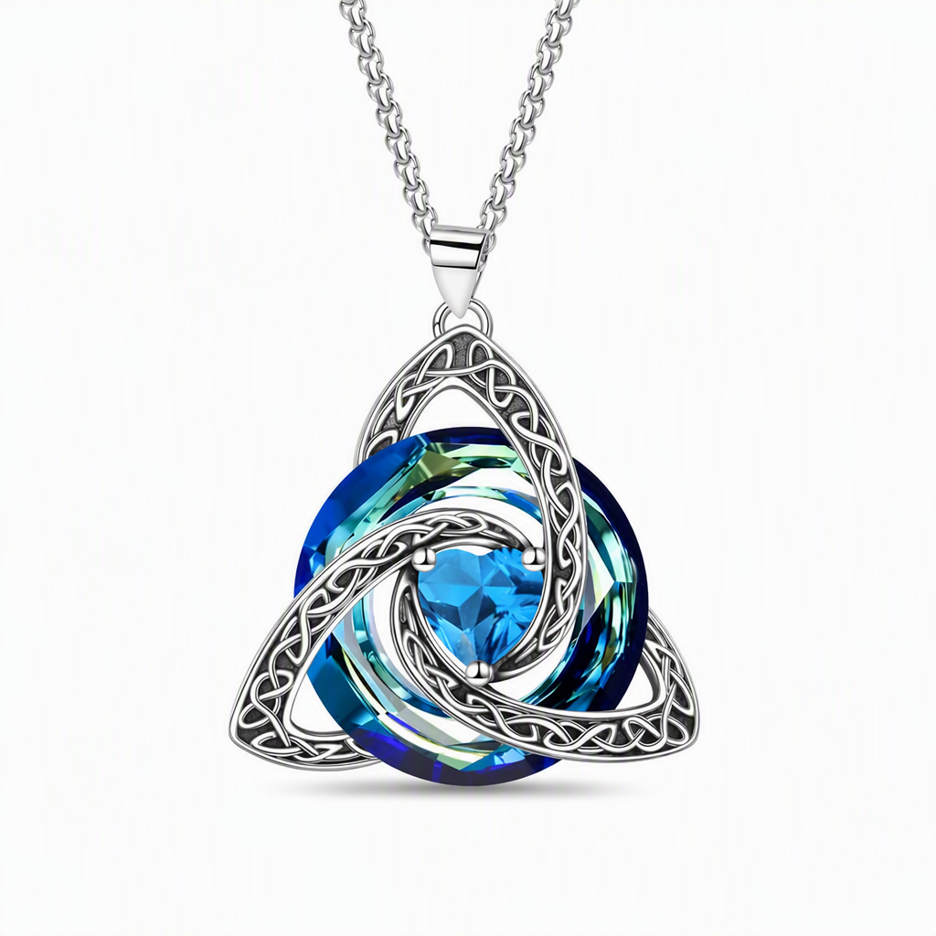 💎 Keltikus csomós nyaklánc – szív alakú cirkónia, 12 színben, állítható hosszúságú. Egy elegáns ajándék a kedvesednek! ✨💖