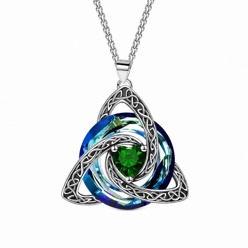 💎 Keltikus csomós nyaklánc – szív alakú cirkónia, 12 színben, állítható hosszúságú. Egy elegáns ajándék a kedvesednek! ✨💖