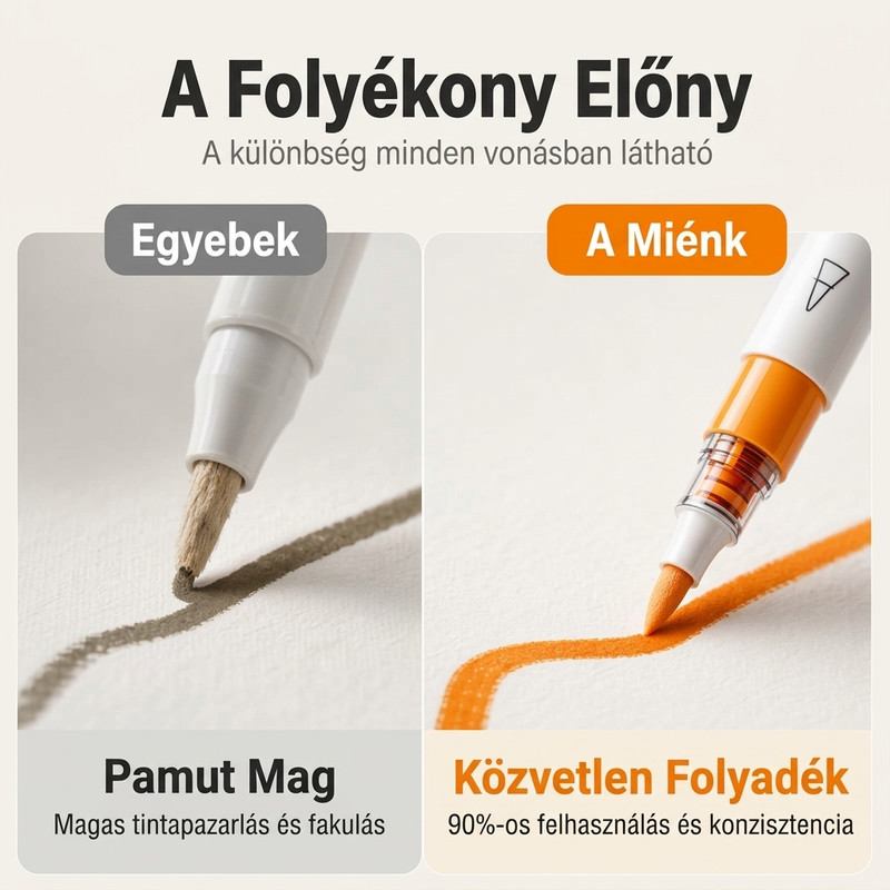 💦 Mosható folyékony akril marker puha ecsetvéggel – Színes alkotás könnyedén, egyszerű tisztítással✨