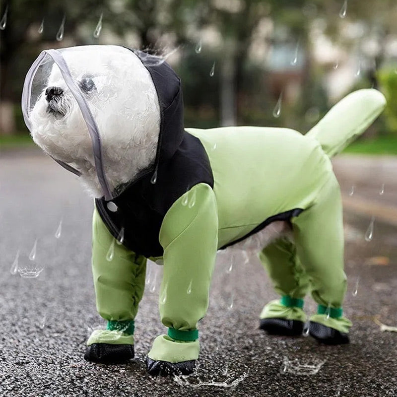 🌧️🦮 Teljes testet fedő esőkabát háziállatoknak – vízálló és könnyen fel- és levehető