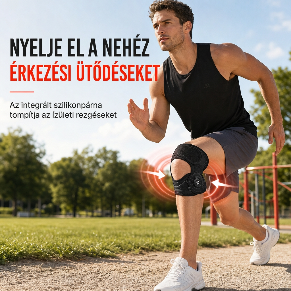 🦵 Állítható szilikon patella stabilizáló pánt – Térdvédelem futáshoz, edzéshez és lépcsőzéshez ✨