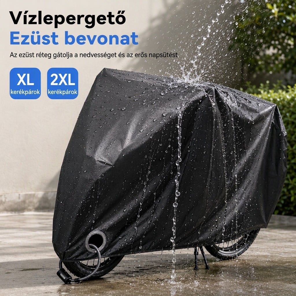 🌧️🚲 Vízálló és porálló 190T kerékpárvédő huzat – Kültéri kerékpárokhoz, praktikus ✨